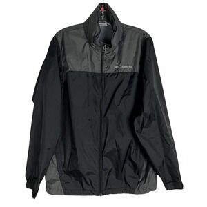 Columbia  Mens Glennaker Lake Rain Jacket Black And Grey S Two-Tone Windbreaker